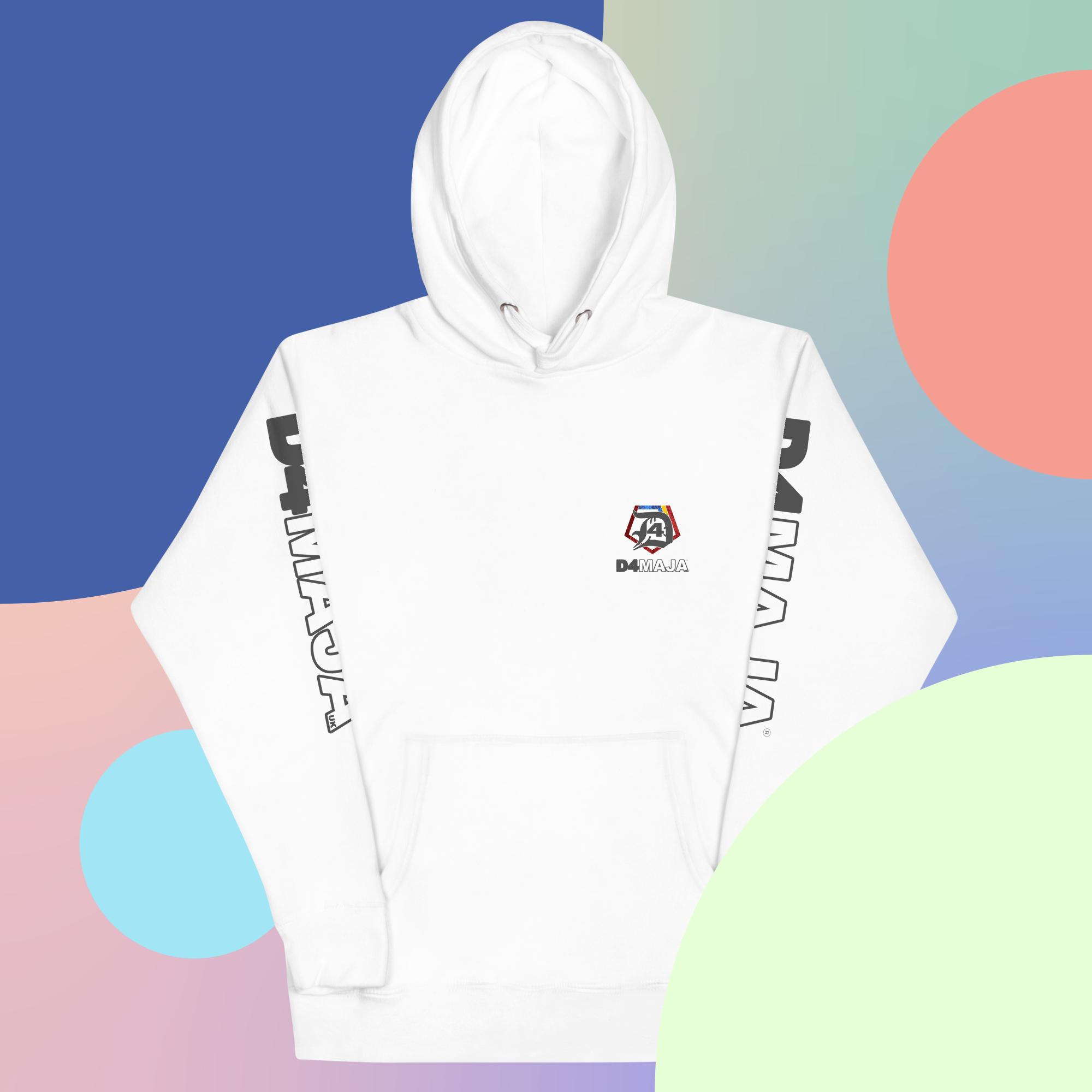 White logo hoodie